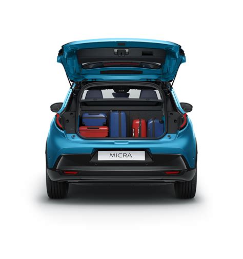 Nissan Micra K14 bagagliaio con divano posteriore abbattuto