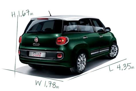 Schema dimensioni e layout interno Fiat 500L