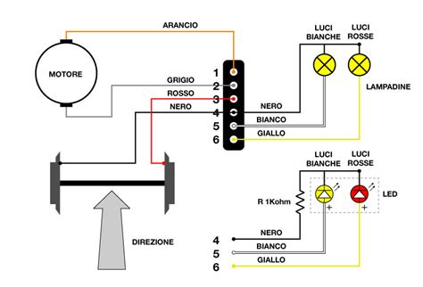 Schema elettrico del fanale posteriore