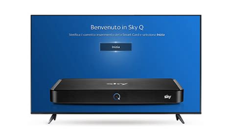 Decoder Sky Q con cavo antenna collegato
