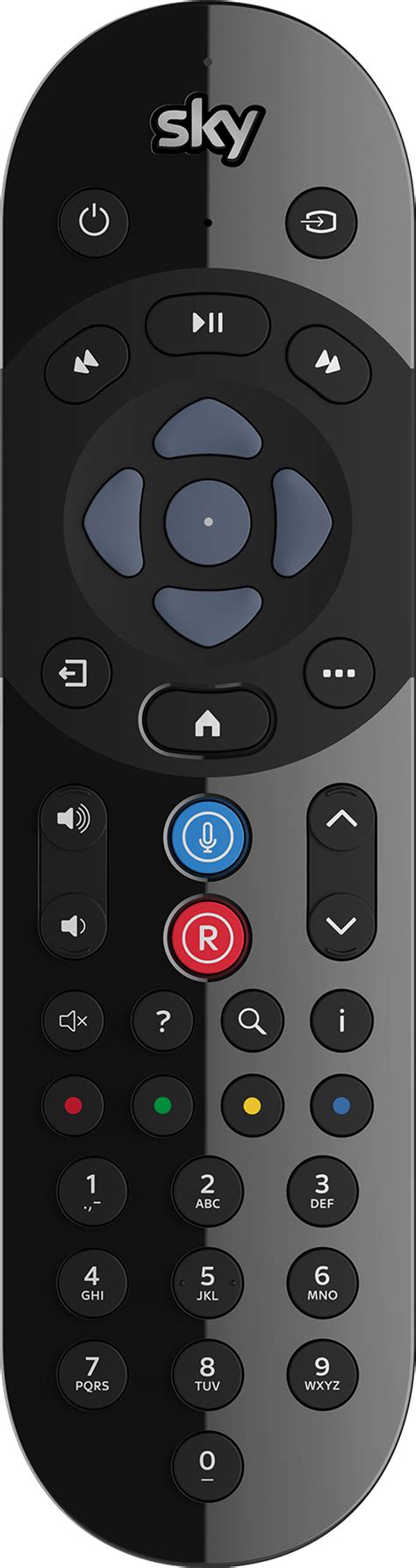 Telecomando Sky Q con microfono evidenziato