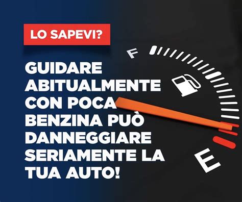 Serbatoio carburante con poca benzina