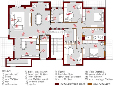Planimetria dettagliata della casa del Grande Fratello 8 a forma di condominio