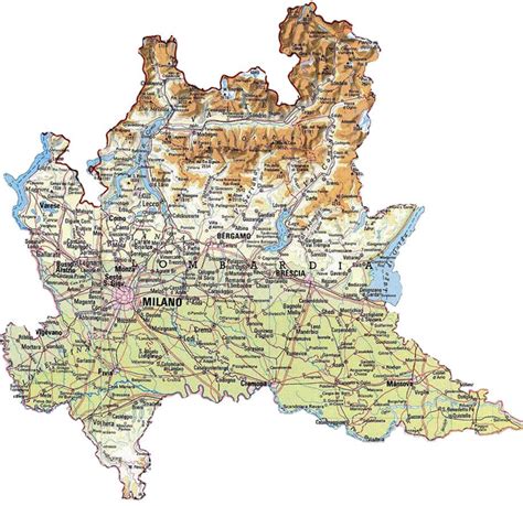 Mappa della Lombardia con punti di intervento