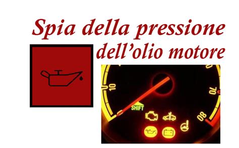 Simbolo della spia motore e spia olio alto