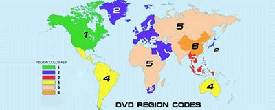 DVD Region Codes Map