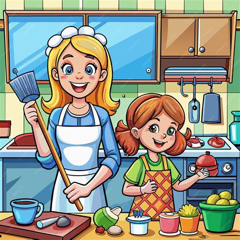 Donne che cucinano in una cucina tradizionale