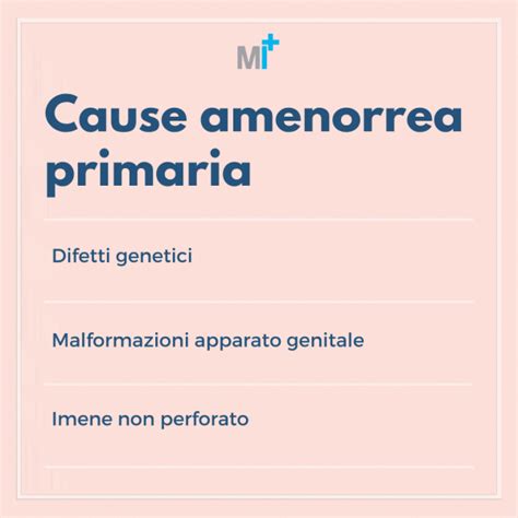cause di amenorrea