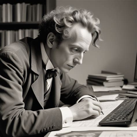 John Grogan mentre scrive al computer con Marley accanto