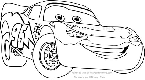 disegno di Saetta McQueen da Cars