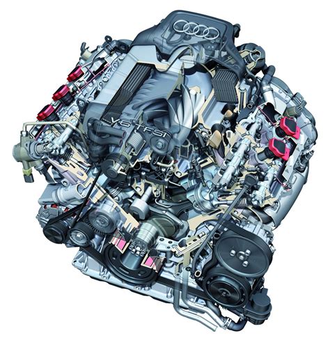 Audi TFSI engine cutaway