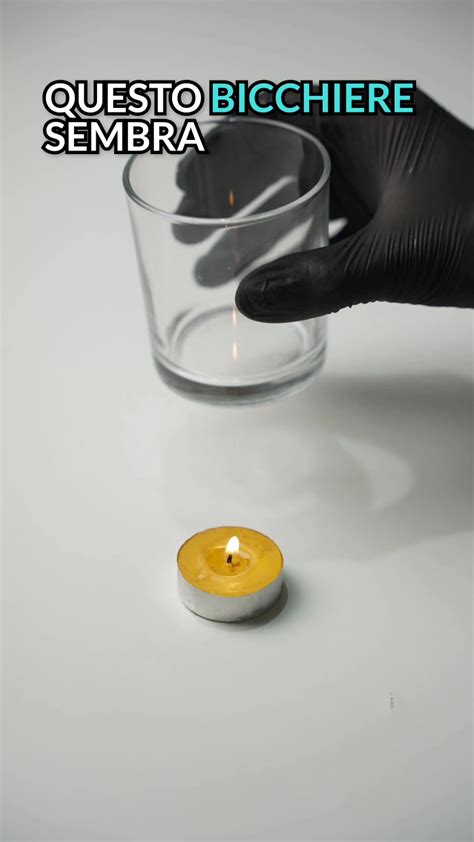 materiali per esperimento candela bicchiere piatto