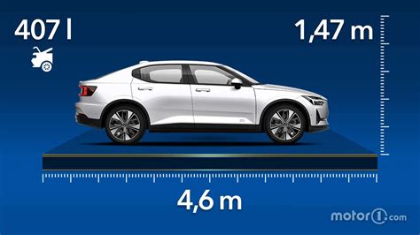 Bagagliaio Polestar 2 con misure