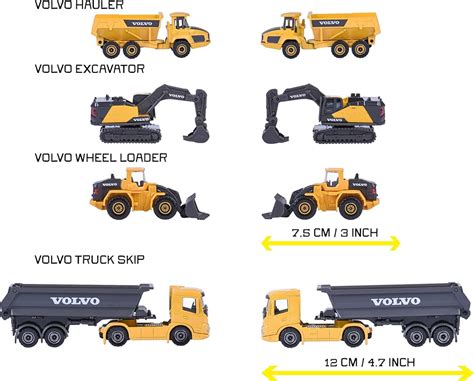 Set di veicoli da cantiere Volvo giocattolo
