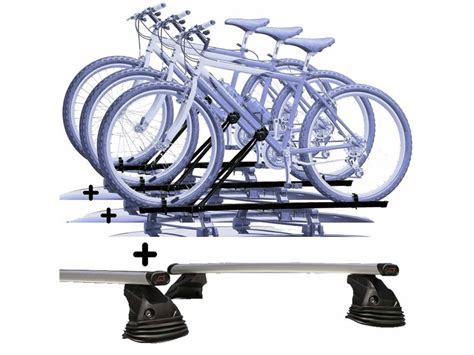 Barre portatutto con portabici sul tetto di una Volkswagen Touran