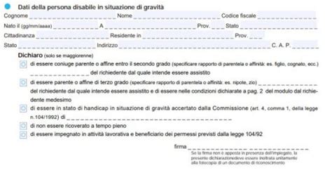 Esempi di documenti per agevolazioni disabili