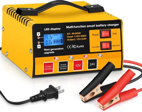 Battery charger and car starter display
