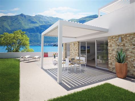Pergola bioclimatica con lamelle orientabili