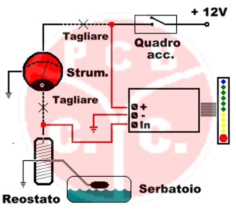 Schema di funzionamento indicatore carburante