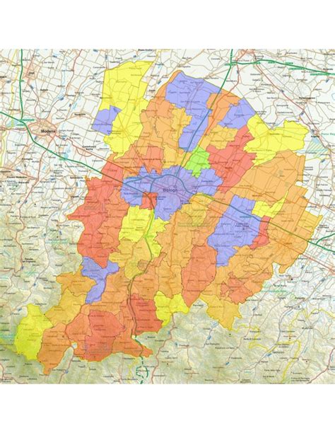 Mappa dell'Italia con indicazione della provincia di Bologna