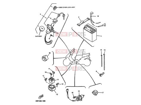 Bloccasterzo Yamaha Majesty schema esploso