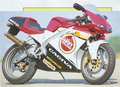 Cagiva Mito Lucky Explorer con cerchi bianchi