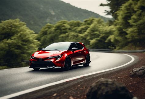 Toyota Corolla su strada in fase di accelerazione