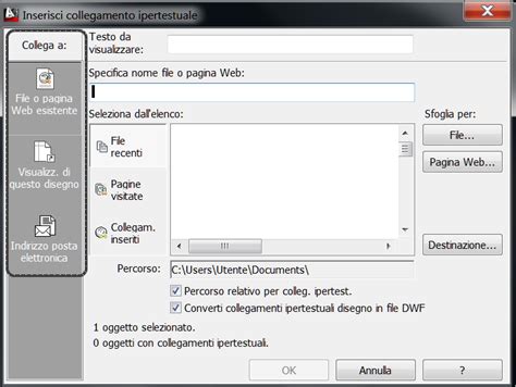 Schema di un hyperlink che collega due pagine web