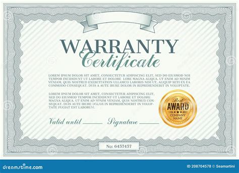 Certificato di garanzia e qualità