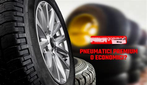 Diagramma comparativo pneumatici economici vs premium
