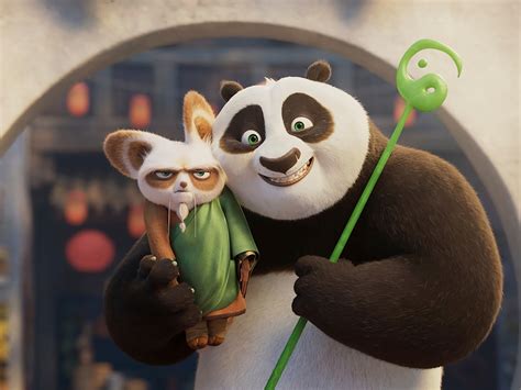 Po e Shifu in una scena riflessiva