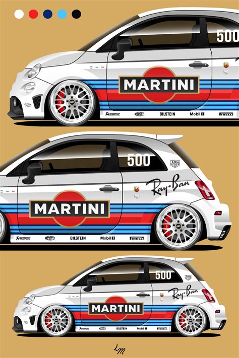 Abarth 595 racing car interior with driver wearing racing shoes