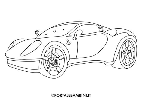Varietà di disegni di auto con grandi ruote da colorare