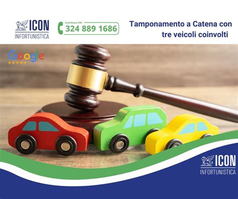 Schema di tamponamento a catena con più veicoli coinvolti
