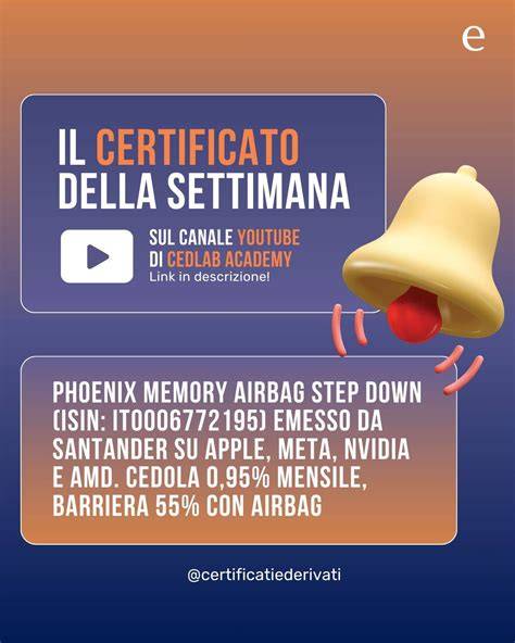 Certificato Phoenix Memory Airbag con grafici di performance