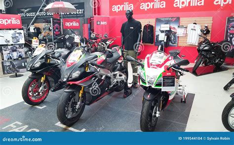 Aprilia motorcycle showroom