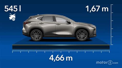 Vista laterale Lexus NX con dimensioni