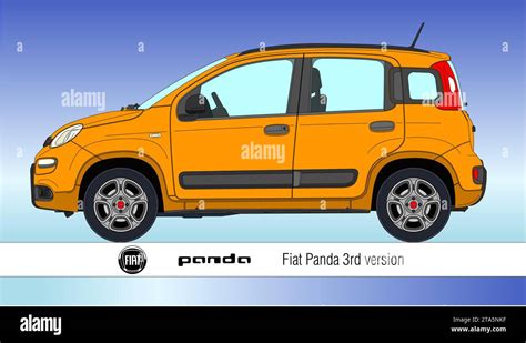 Illustrazione di una Fiat Panda che attraversa terreni difficili