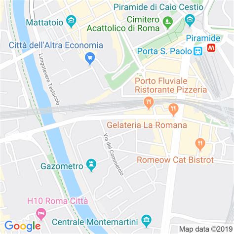 Mappa della zona di Via del Porto Fluviale, 36, Roma