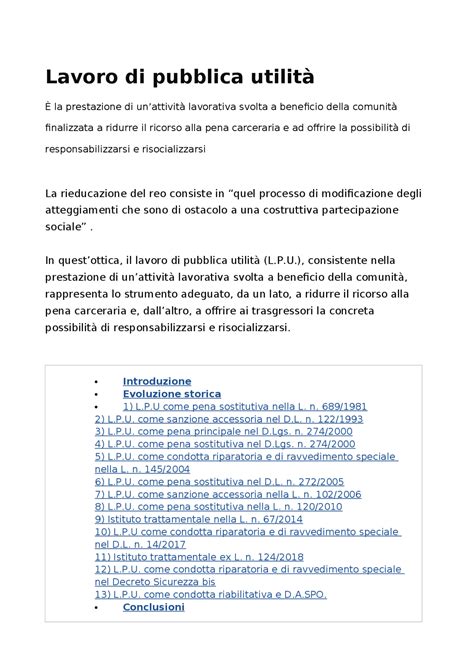 Lavoro di pubblica utilità