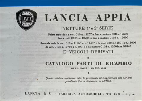 Parti di ricambio per Lancia Appia