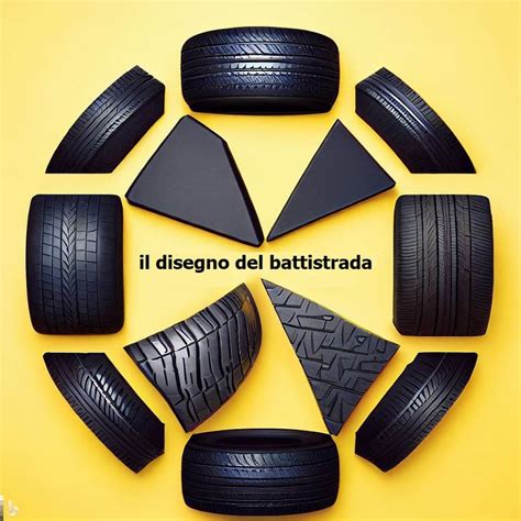 Schema del design del battistrada asimmetrico con scanalature