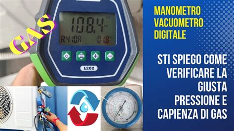 Manometro per il controllo della pressione del gas refrigerante