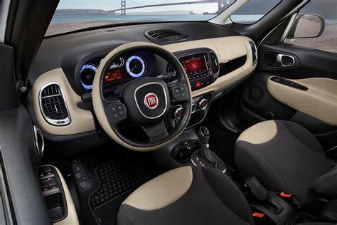 Fiat 500L interior with diagnostic points