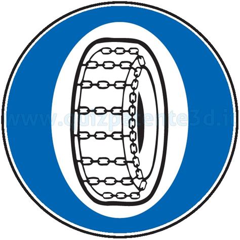 Segnale di obbligo catene da neve