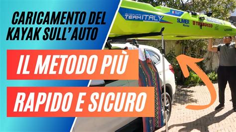 Diagramma di carico ottimale per due kayak su tetto auto