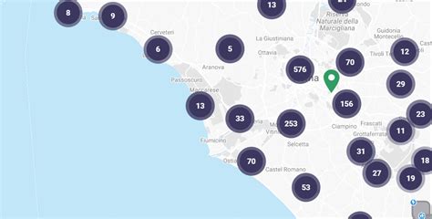 mappa interattiva che mostra i punti di ricarica elettrica nell'area di Nabeul