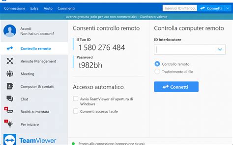 Interfaccia di un'app per la gestione remota dell'auto