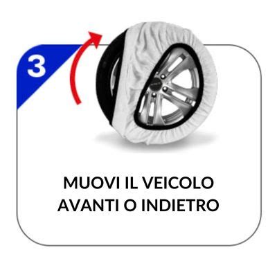 Calze da neve montate su ruota