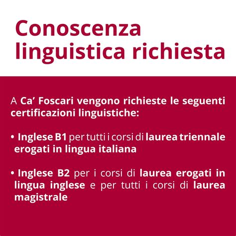 Certificazioni linguistiche richieste